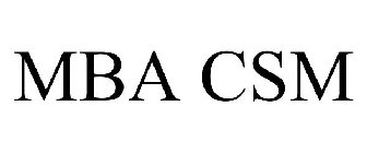 MBA CSM