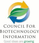 COUNCIL FOR BIOTECHNOLOGY INFORMATION GOOD IDEAS ARE GROWING
