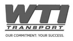WTI TRANSPORT OUR COMMITMENT: YOUR SUCCESS.