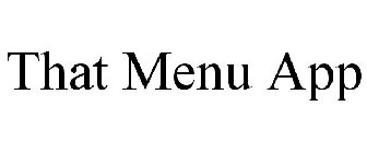 THAT MENU APP
