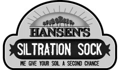 HANSEN'S SILTRATION SOCK WE GIVE YOUR SOIL A SECOND CHANCE
