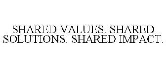 SHARED VALUES. SHARED SOLUTIONS. SHARED IMPACT.