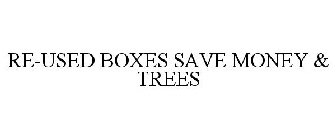 RE-USED BOXES SAVE MONEY & TREES
