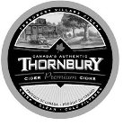 THORNBURY VILLAGE CIDERY CANADA'S AUTHENTIC THORNBURY CIDER PREMIUM CIDRE PRODUCT OF CANADA PRODUIT DU CANADA CRISP CLEAN COLD FILTERED