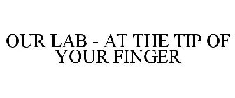 OUR LAB - AT THE TIP OF YOUR FINGER