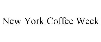 NEW YORK COFFEE WEEK
