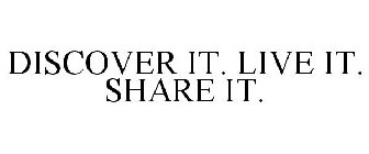 DISCOVER IT. LIVE IT. SHARE IT.