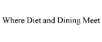 WHERE DIET AND DINING MEET