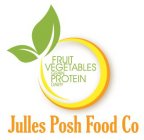 JULLES POSH FOOD CO FRUIT VEGETABLES GRAIN PROTEIN DAIRY