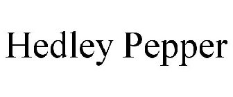 HEDLEY PEPPER