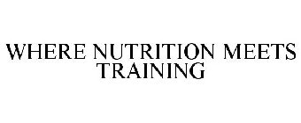 WHERE NUTRITION MEETS TRAINING