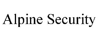 ALPINE SECURITY