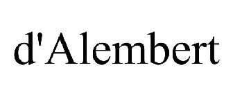 D'ALEMBERT