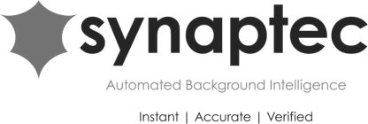 SYNAPTEC AUTOMATED BACKGROUND INTELLIGENCE INSTANT ACCURATE VERIFIED