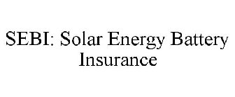 SEBI: SOLAR ENERGY BATTERY INSURANCE