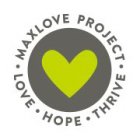 MAXLOVE PROJECT · LOVE · HOPE · THRIVE ·