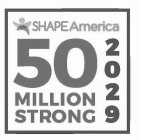 SHAPE AMERICA 50 MILLION STRONG 2029