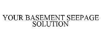 YOUR BASEMENT SEEPAGE SOLUTION