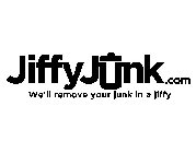 JIFFYJUNK.COM WE'LL REMOVE YOUR JUNK IN A JIFFY