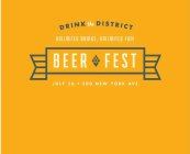 DRINK THE DISTRICT UNLIMITED DRINKS, UNLIMITED FUN! BEER FEST