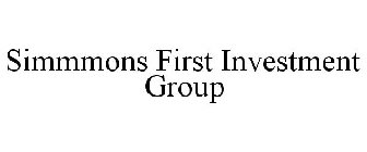 SIMMONS FIRST INVESTMENT GROUP