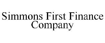 SIMMONS FIRST FINANCE COMPANY