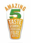 AMAZING 5 TASTE VITAMIN C POTASSIUM FOLATE NO ADDED SUGAR