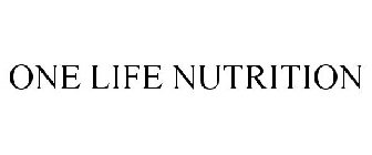 ONE LIFE NUTRITION