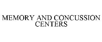 MEMORY AND CONCUSSION CENTERS