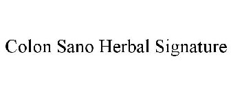 COLON SANO HERBAL SIGNATURE