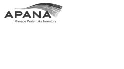 APANA MANAGE WATER LIKE INVENTORY