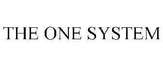 THE ONE SYSTEM
