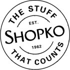 SHOPKO THE STUFF THAT COUNTS EST. 1962