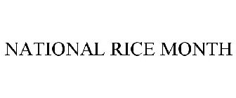 NATIONAL RICE MONTH