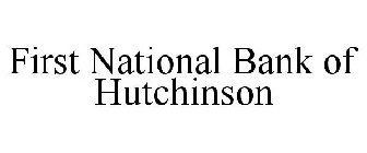 FIRST NATIONAL BANK OF HUTCHINSON