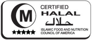 M CERTIFIED HALAL ISLAMIC FOOD AND NUTRITION COUNCIL OF AMERICA