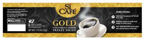 SI CAFE GOLD COLOMBIAN COFFEE FREEZE DRIED