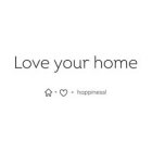 LOVE YOUR HOME + = HAPPINESS!