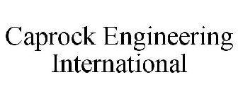 CAPROCK ENGINEERING INTERNATIONAL