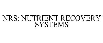NRS: NUTRIENT RECOVERY SYSTEMS