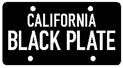 CALIFORNIA BLACK PLATE