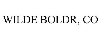 WILDE BOLDR, CO