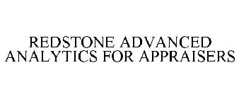 REDSTONE ADVANCED ANALYTICS FOR APPRAISERS