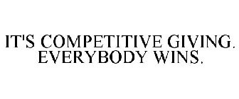 IT'S COMPETITIVE GIVING. EVERYBODY WINS.