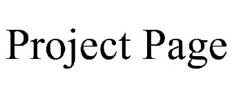 PROJECT PAGE