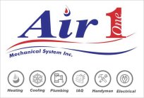 AIR 1 ONE MECHANICAL SYSTEM INC. HEATING COOLING PLUMBING