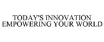 TODAY'S INNOVATION EMPOWERING YOUR WORLD