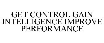 GET CONTROL GAIN INTELLIGENCE IMPROVE PERFORMANCE