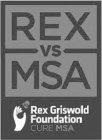 REX VS MSA REX GRISWOLD FOUNDATION CURE MSA