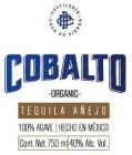 DCP COBALTO DESTILERIA CASA DE PIEDRA ORGANIC TEQUILA AÑEJO 100% AGAVE HECHO EN MEXICO CONT. NET.750ML 40% ALC. VOL.